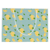 Zitronenmuster Große Geschenktüte (Rückseite)