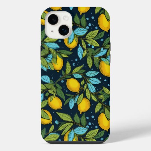 Zitronenmuster iPhone Hülle (Rückseite)