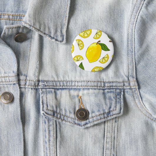 Zitronenmuster Küchenkunstwerk Zitronenmuster Fruc Button (Beispiel)