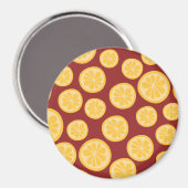Zitronenmuster Magnet (Vorderseite/Rückseite)