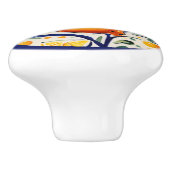 Zitronenmuster Mittelmeer Zitrusfrüchte Keramikknauf (Seitenansicht)