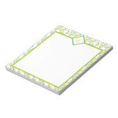 Zitronenmuster-Monogramm Notizblock (Rotiert)