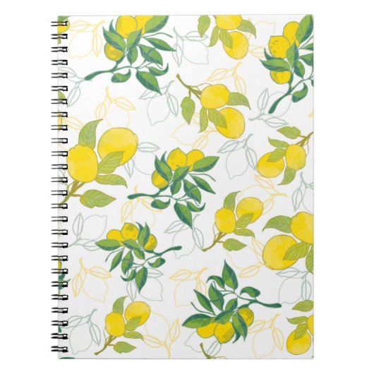 Zitronenmuster Notizblock (Vorderseite)