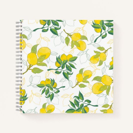 Zitronenmuster Notizblock (Vorderseite)