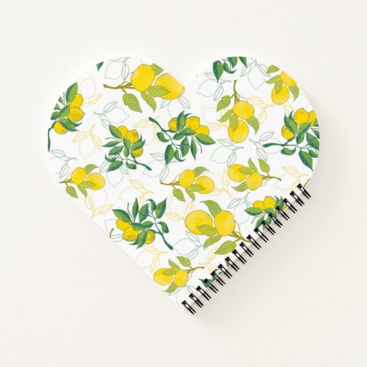 Zitronenmuster Notizblock (Rückseite)