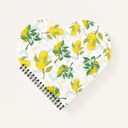 Zitronenmuster Notizblock (Vorderseite)