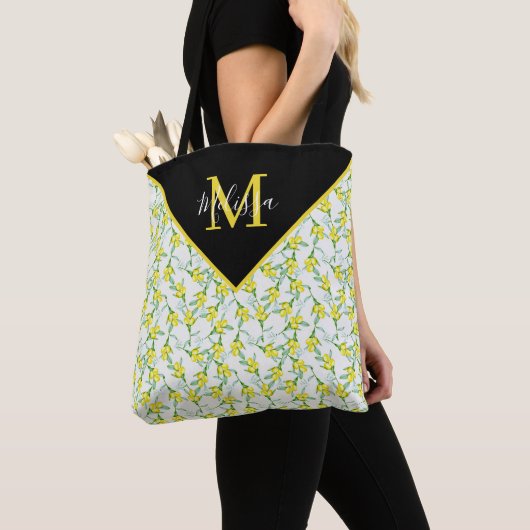Zitronenmuster personalisierte Tasche (Von Nahem)