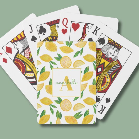 Zitronenmuster Spielkarten