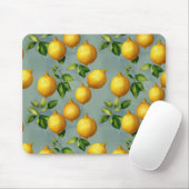Zitronenmuster-Tapete im Vintage-Stil Mousepad (Mit Mouse)