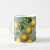 Zitronenmuster Tapetenkunst im Vintage-Stil Kaffeetasse (Vorderseite Links)