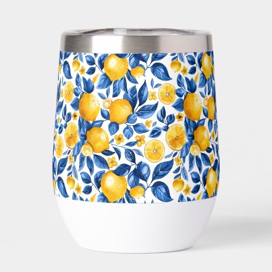 Zitronenmuster Tropische Frucht Personalisierter N (Rückseite)