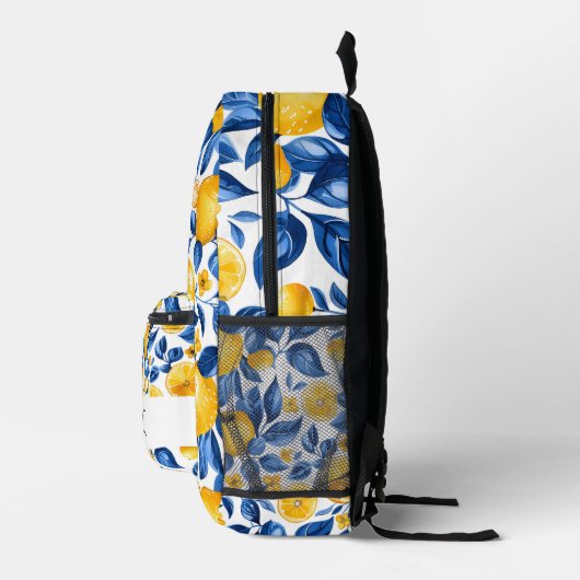 Zitronenmuster Tropische Frucht Personalisierter N Bedruckter Rucksack (Rechts)