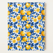 Zitronenmuster Tropische Frucht Personalisierter N Planer (Rückseite)