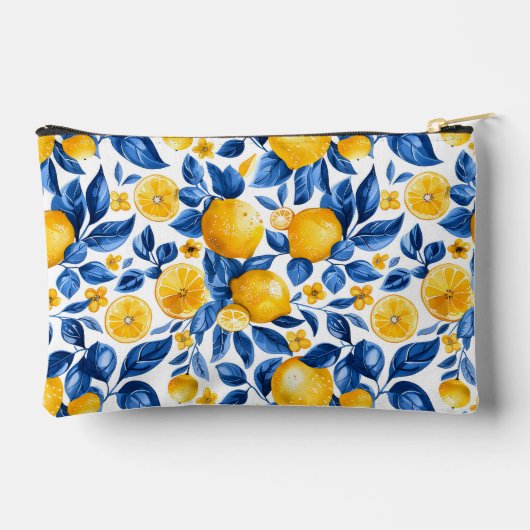 Zitronenmuster Tropische Frucht Personalisierter N Zubehörtasche (Rückseite)