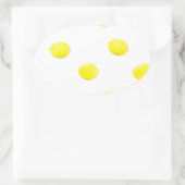 Zitronenmuster Version 2 Ovaler Aufkleber (Tasche)