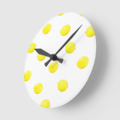 Zitronenmuster Version 2 Runde Wanduhr (Winkel)