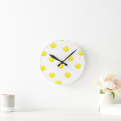 Zitronenmuster Version 2 Runde Wanduhr (Zuhause)