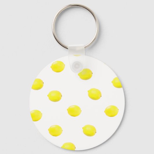 Zitronenmuster Version 2 Schlüsselanhänger (Vorderseite)
