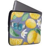 Zitronenmuster Wasserfarbe Laptopschutzhülle (Vorne Rechts)