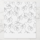 Zitronenmuster Weinetikett (Einzelnes Label)