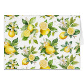 Zitronenmuster, Zitronen-Blume, Blätter, Zitrusfrü (Vorderseite (Horizontal))