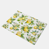 Zitronenmuster, Zitronen-Blume, Blätter, Zitrusfrü Fußmatte (Schrägansicht)