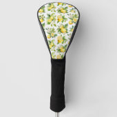 Zitronenmuster, Zitronen-Blume, Blätter, Zitrusfrü Golf Headcover (Vorderseite)