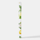 Zitronenmuster, Zitronen-Blume, Blätter, Zitrusfrü iPhone Hülle (Rechte Seite)