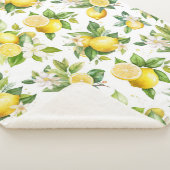 Zitronenmuster, Zitronen-Blume, Blätter, Zitrusfrü Sherpadecke (3/4)