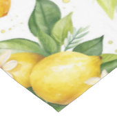 Zitronenmuster, Zitronen-Blume, Blätter, Zitrusfrü Tischdecke (Schrägansicht)