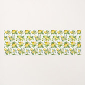Zitronenmuster, Zitronen-Blume, Blätter, Zitrusfrü Yogamatte (Rückseite (Horizontal))
