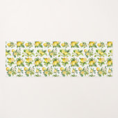 Zitronenmuster, Zitronen-Blume, Blätter, Zitrusfrü Yogamatte (Vorderseite (Horizontal))
