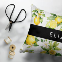Zitronenmuster, Zitronenmuster, Blume, Blätter, Ih