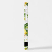 Zitronenmuster, Zitronenmuster, Blume, Blätter, Ih iPhone Hülle (Linke Seite)