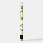 Zitronenmuster, Zitronenmuster, Blume, Blätter, Ih iPhone Hülle (Rechte Seite)