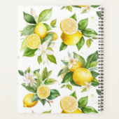 Zitronenmuster, Zitronenmuster, Blume, Blätter, Ih Planer (Rückseite)