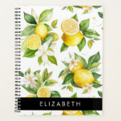 Zitronenmuster, Zitronenmuster, Blume, Blätter, Ih Planer (Vorderseite)