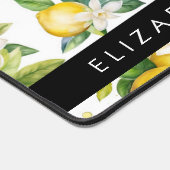 Zitronenmuster, Zitronenmuster, Blume, Blätter, Ih Schreibtischunterlage (Ecke)