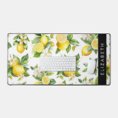 Zitronenmuster, Zitronenmuster, Blume, Blätter, Ih Schreibtischunterlage (Tastatur & Maus)