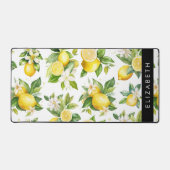 Zitronenmuster, Zitronenmuster, Blume, Blätter, Ih Schreibtischunterlage (Vorderseite)