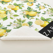 Zitronenmuster, Zitronenmuster, Blume, Blätter, Ih Sherpadecke (3/4)