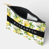 Zitronenmuster, Zitronenmuster, Blume, Blätter, Ih Zubehörtasche (Offen)