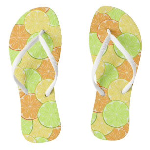 Zitronenorange Limone Früchte Zitronengelb Badesandalen