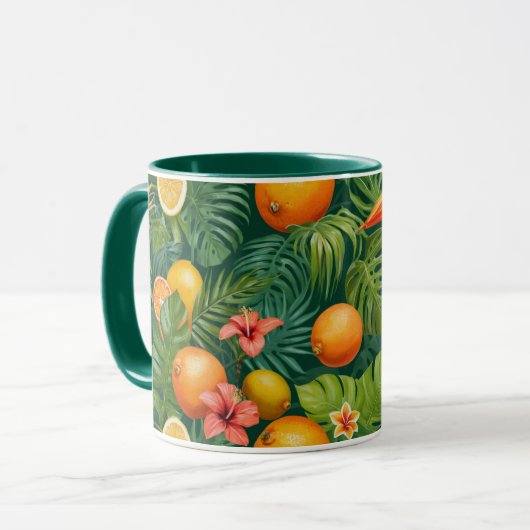 Zitronenorange Tasse (Vorderseite Links)