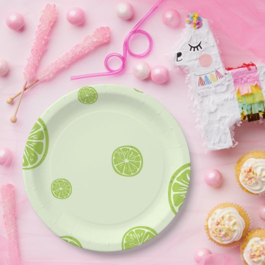 Zitronenpapier aus grüner Zitrone Pappteller (Party)