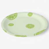 Zitronenpapier aus grüner Zitrone Pappteller (Schrägansicht)