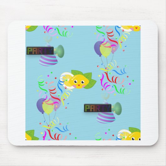Zitronenparty Mousepad (Vorne)
