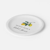 Zitronenplatte, tropisch pappteller (Schrägansicht)