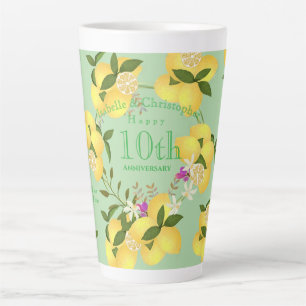 Zitronenquetsch-Hochzeitsjubiläum Grün Milchtasse