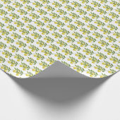 Zitronenrebe Grüne Blatt Zitrusfrucht Geschenkpapi Geschenkpapier (Ecke)